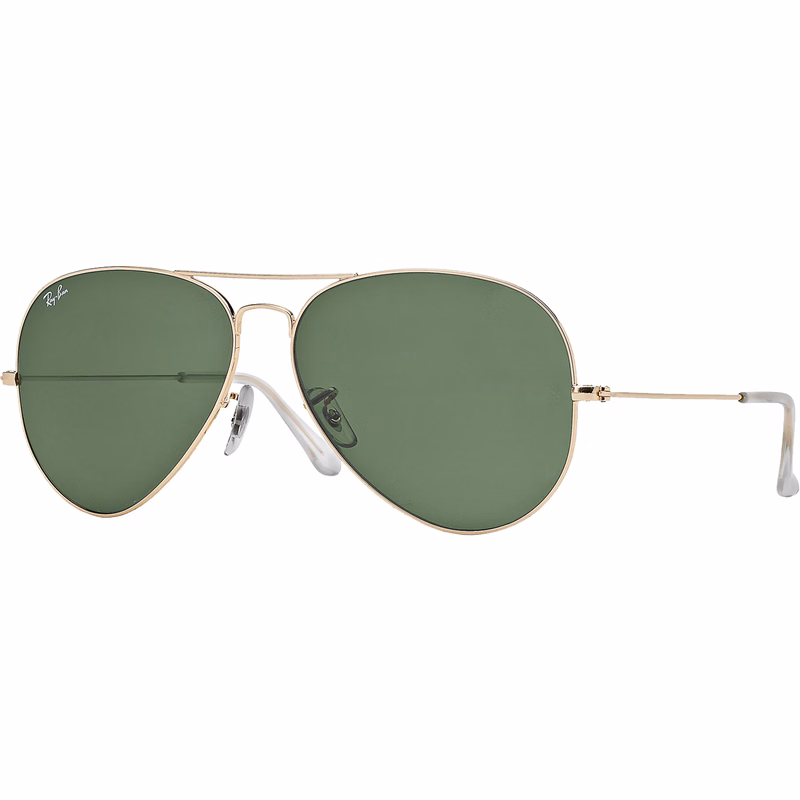 Aviator Sunglasses: Gold/Green 62/14/140
