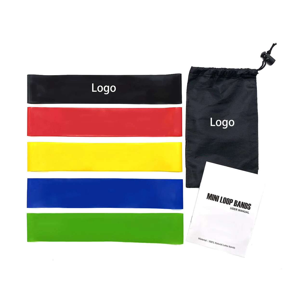 5 Pieces Stretch Resistance Bands Kit 1