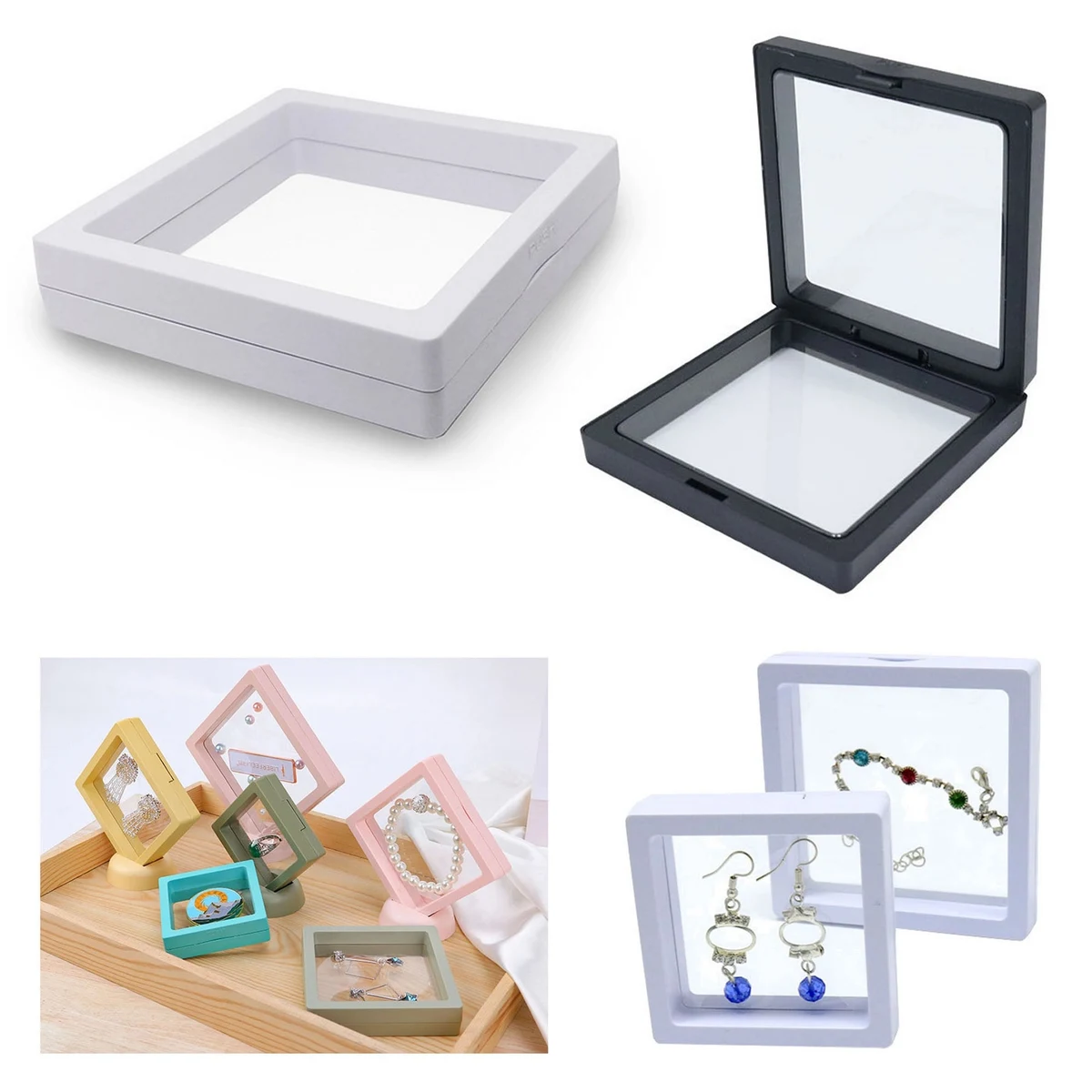 3D Floating Frame Display Holder Stand 1