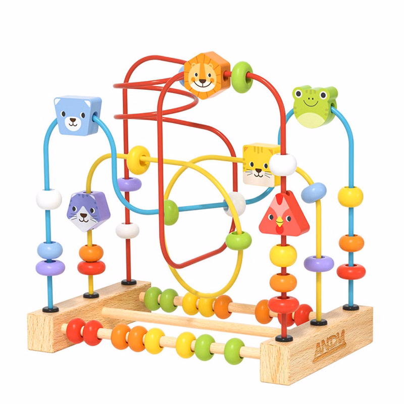 Three Track Bead Maze Toy