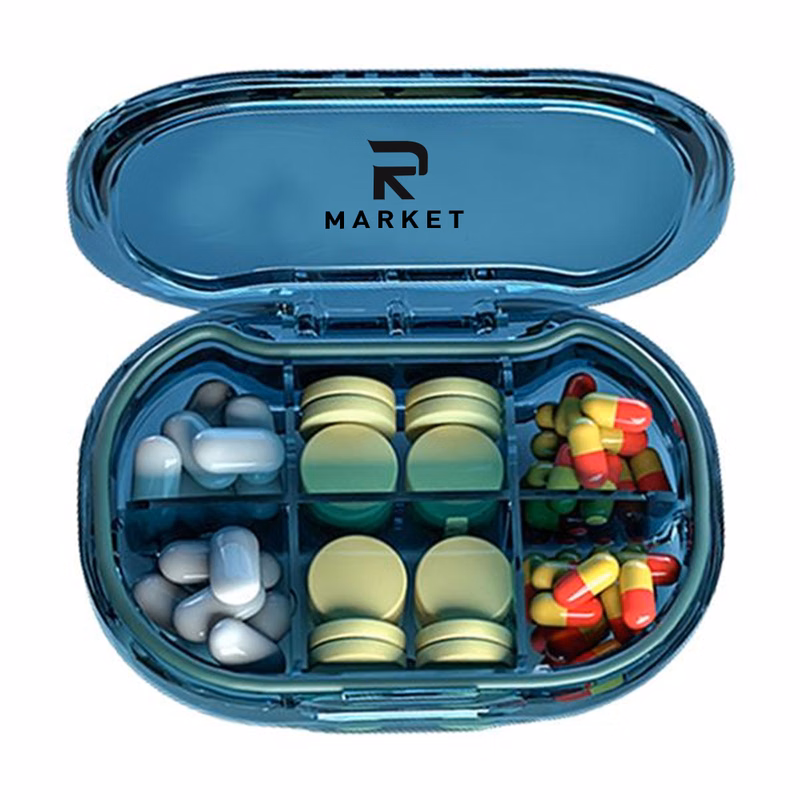 Portable Pill Case Travel Pill Organizer made of cereal straw material