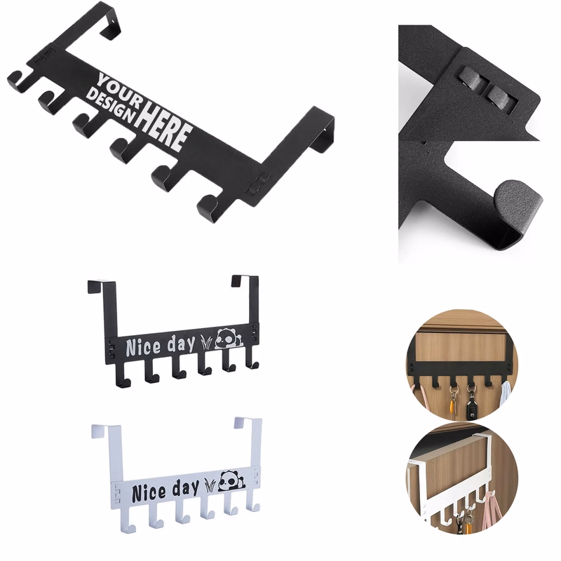 Custom Logo No-Drill Overdoor Hooks