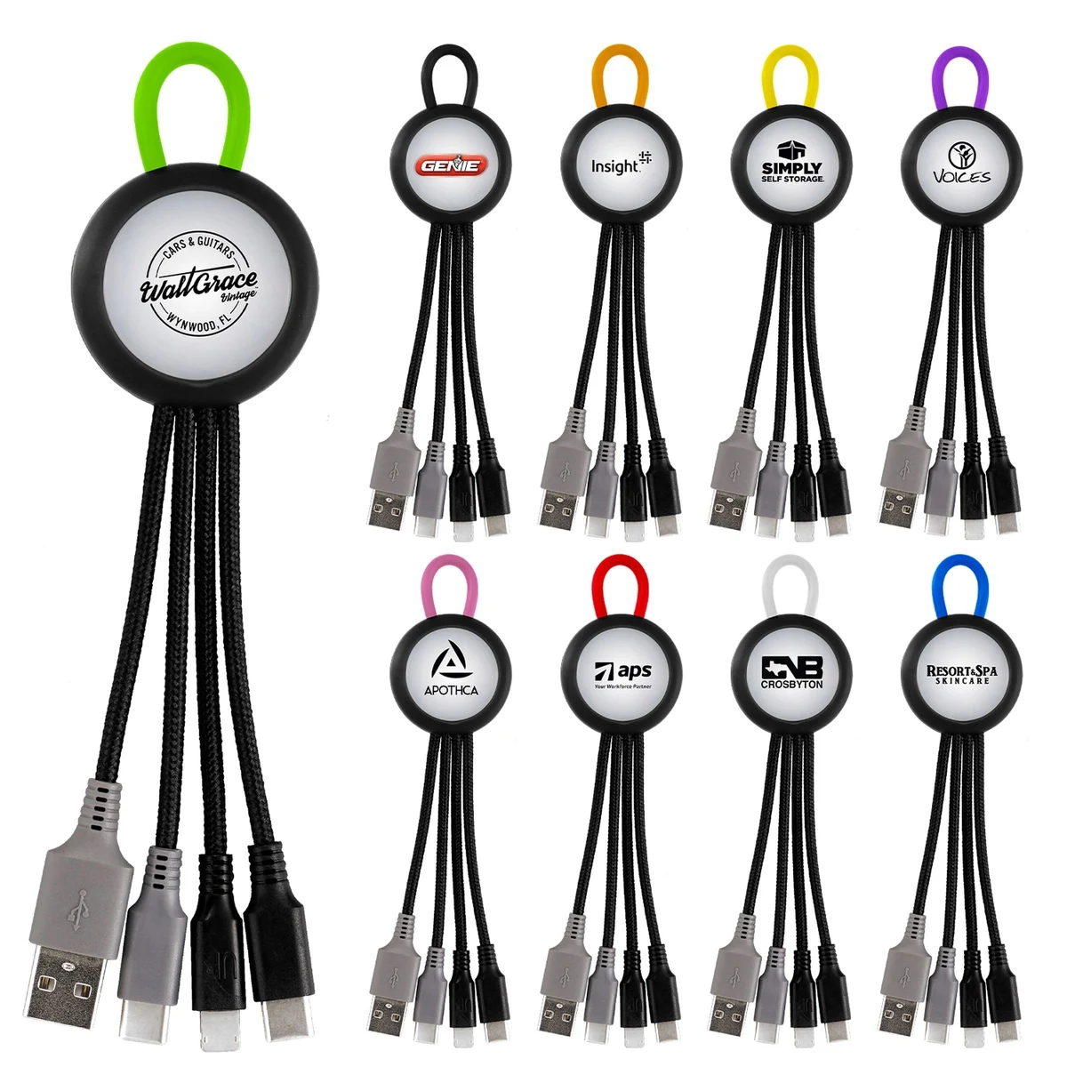 Clearview Light Up Loop Dual Input 3-in-1 Charging Cable 1
