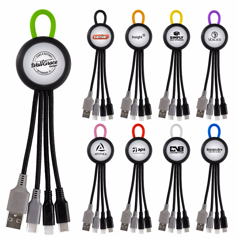 Clearview Light Up Loop Dual Input 3-in-1 Charging Cable
