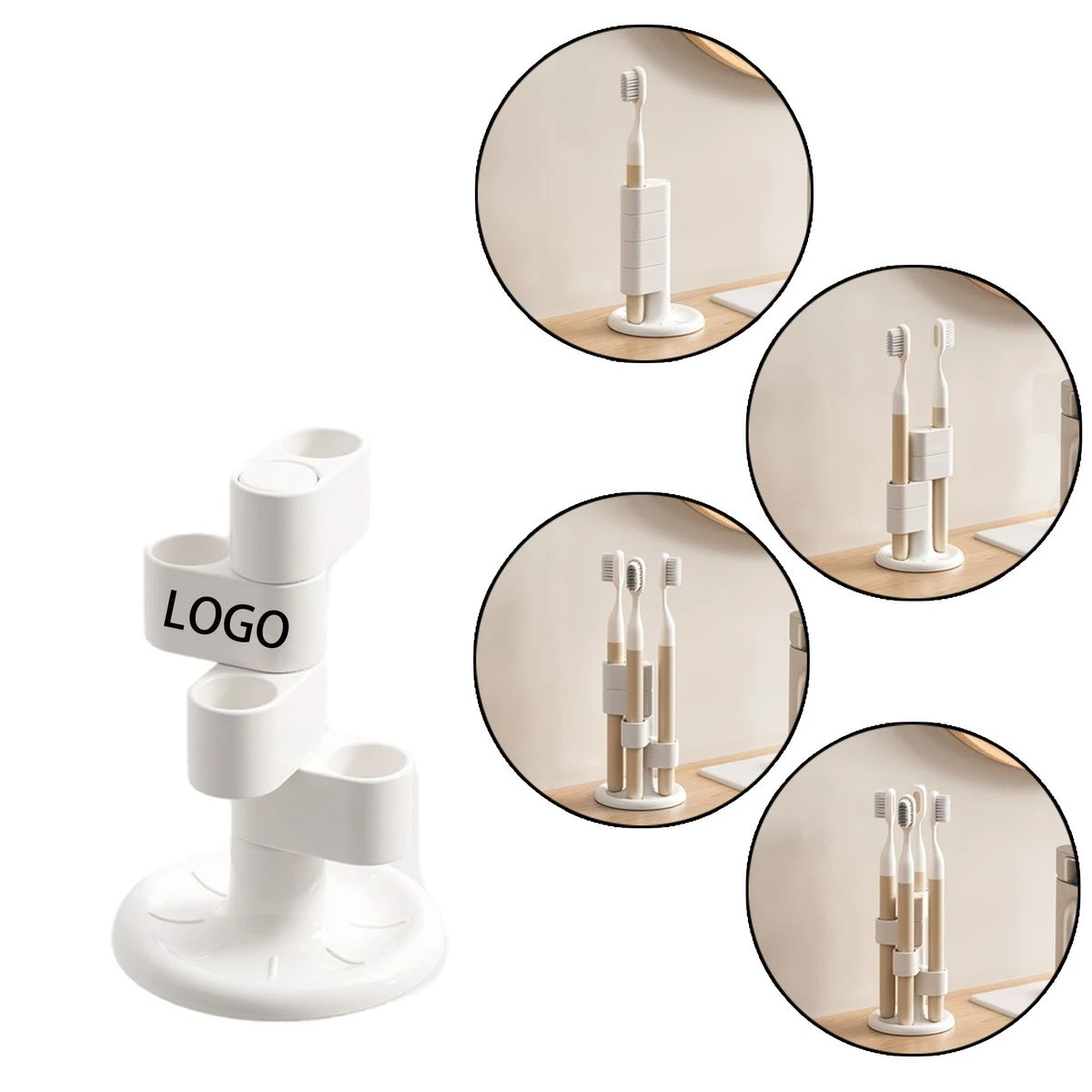 Rotating Rack For Toothbrush Storage 1