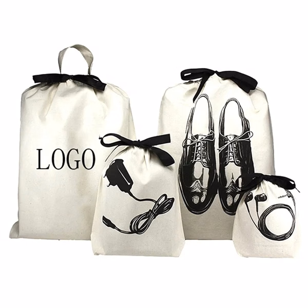Custom 13" x 15" Cotton Drawstring Bag Full-Color Print — Eco-Friendly Team Gift