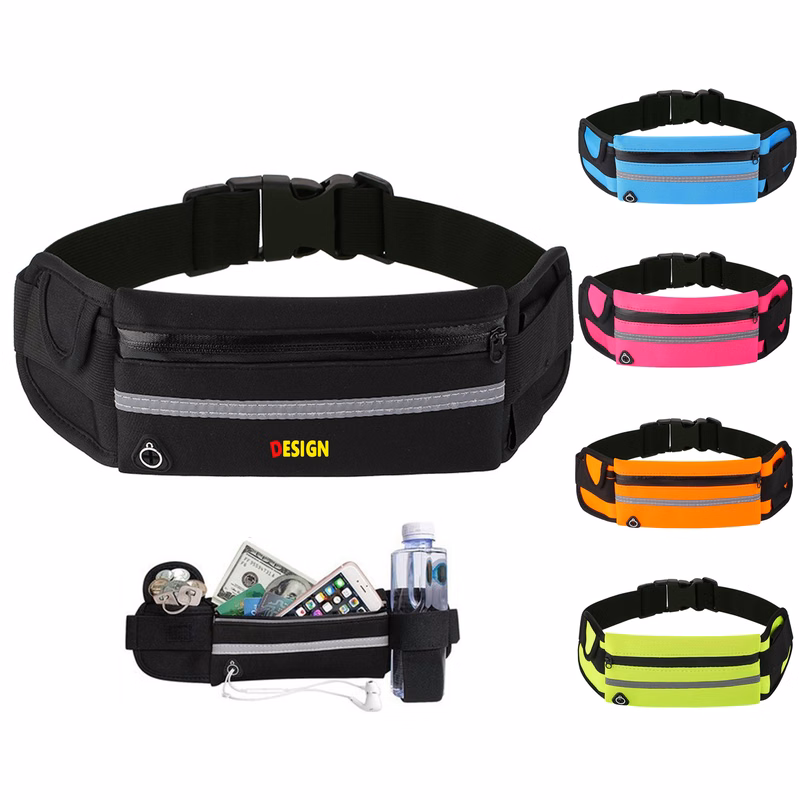 Waterproof Sports Waist Bag with Bottle Holder