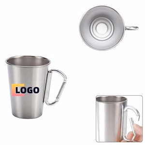 350ML Stainless Steel Cup With Carabiner Handle