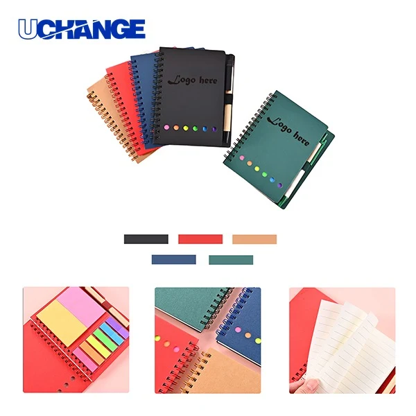 Custom Spiral Notebook with Pen and Sticky Notes 1