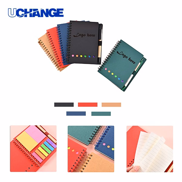 Custom Spiral Notebook with Pen and Sticky Notes