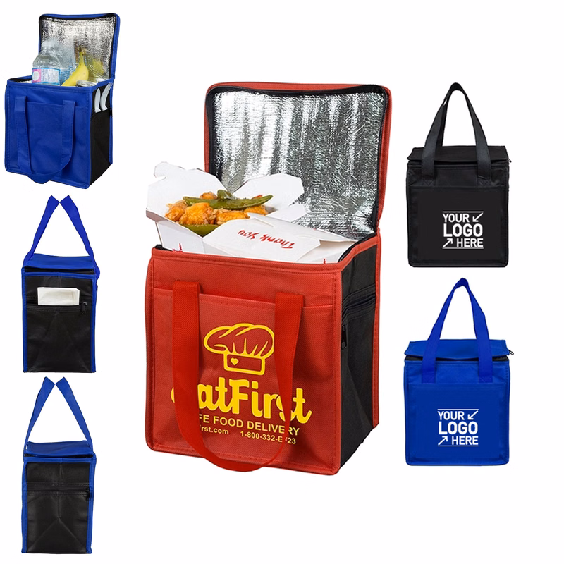 Insulated Reusable Grocery Bags Food Storage Cooler Lunch Bag For Office School