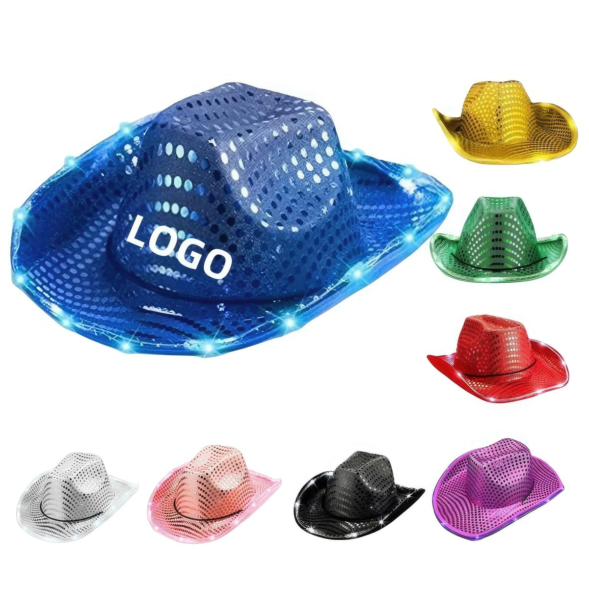 LED Flashing Cowboy Hat 1