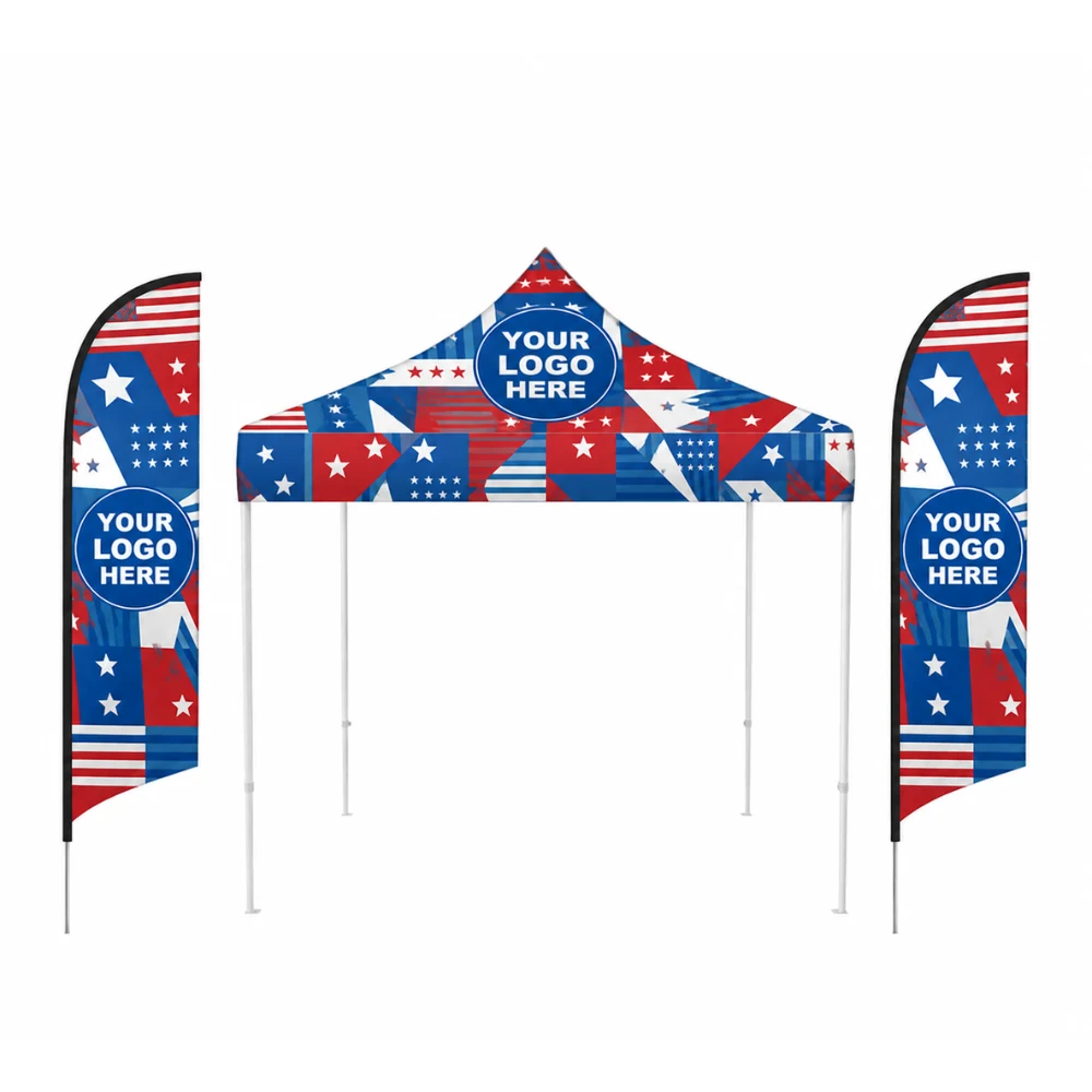 10'x10' Tent & (2) 8' Flags 1