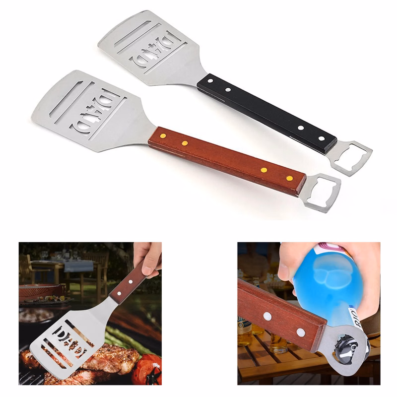 Stainless Steel Barbecue Spatula and Bottle Opener MOQ 50PCS