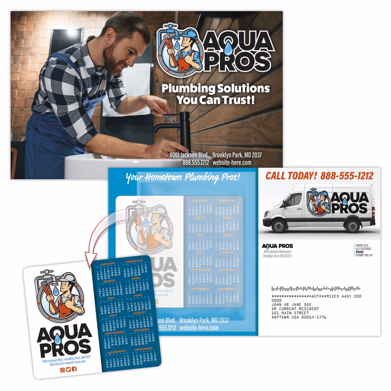 ClearPeel Postcard (8.5x5.25) - Laminated with 3.5x4 Magnet (20 mil.) - 14 pt.