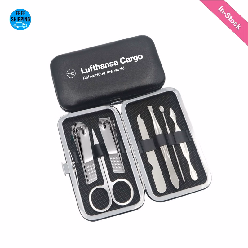 Premium 7 Pieces Manicure Set in Leather case (Steel Material Thickness 0.04inch)