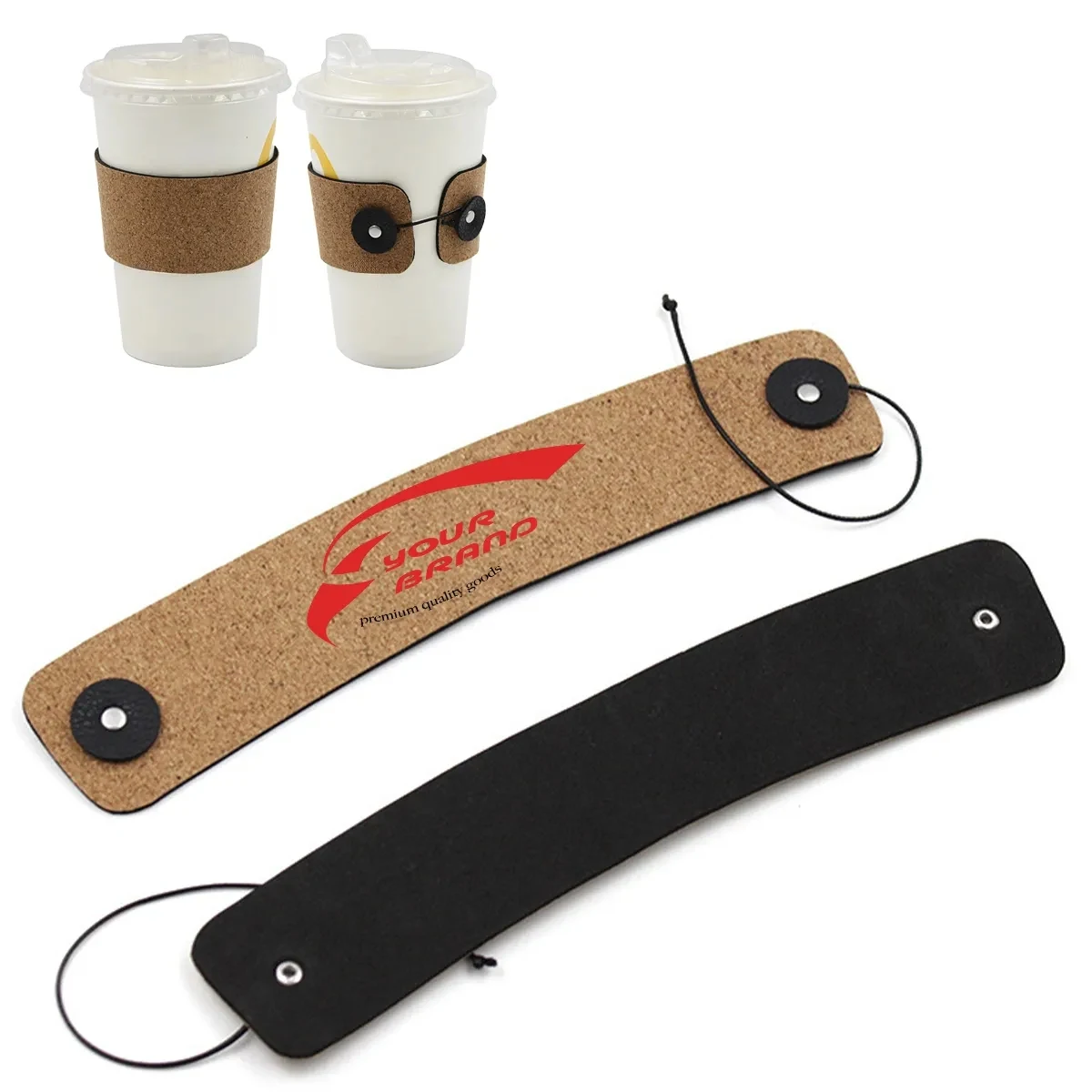 Adjustable Insulated Leather Coffee Cup Holder 1
