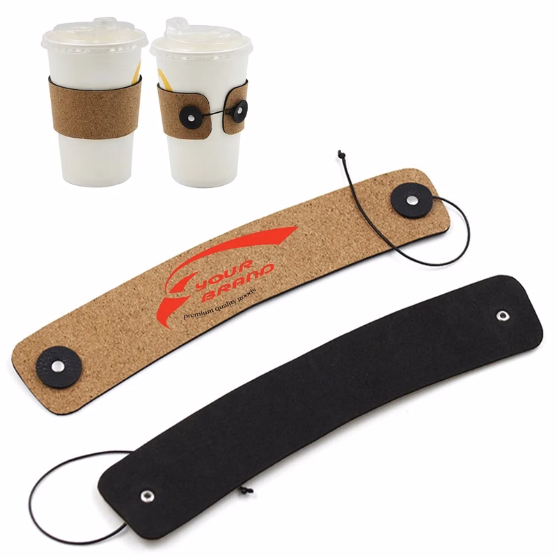 Adjustable Insulated Leather Coffee Cup Holder