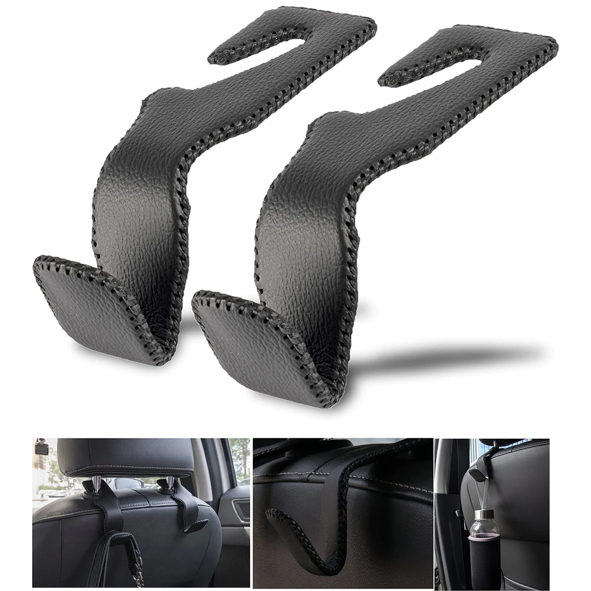 Superior Leather Car Seat Back Headrest Hook 1