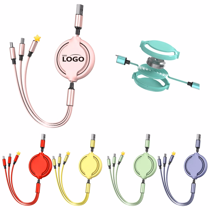 Retractable Charger MOQ 100PCS
