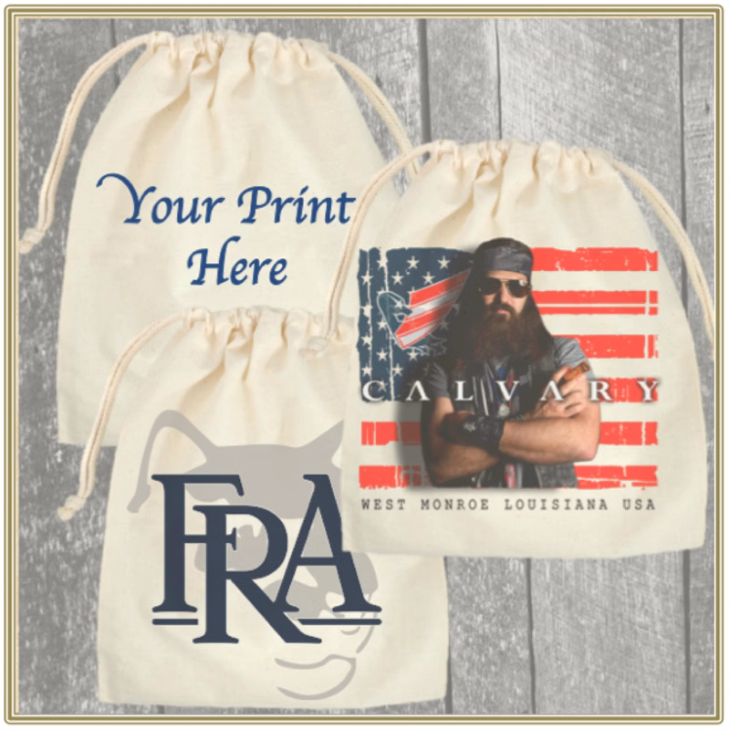 12"x 14" Custom Printed Cotton Bag with Drawstring