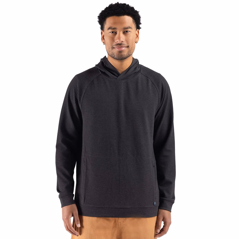 Cutter & Buck Drift Epic Versatility Recycled Textured Knit Mens Hooded Pullover