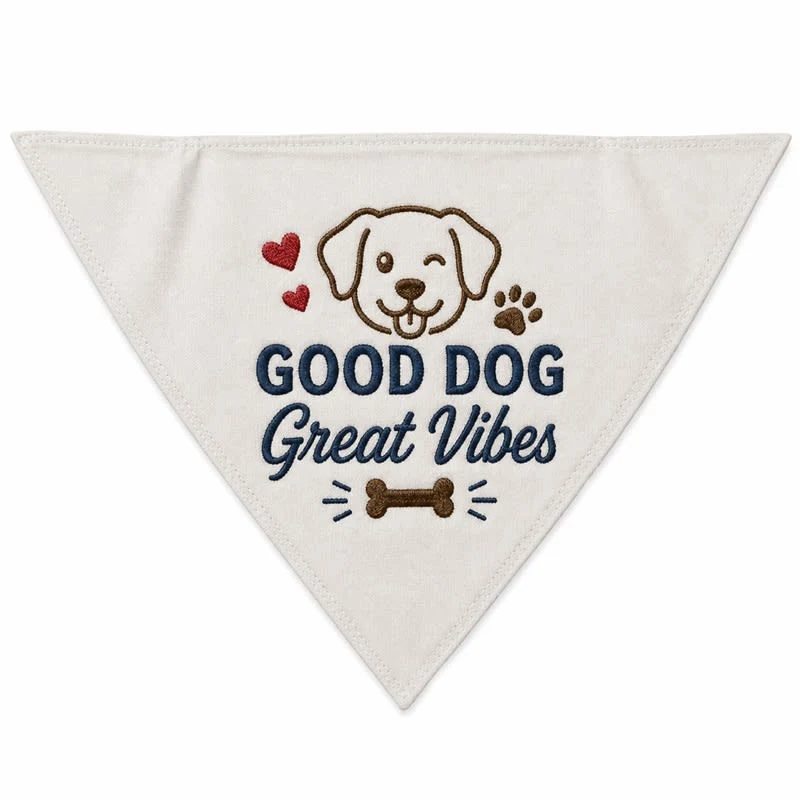Embroidered Pet Bandanas 1