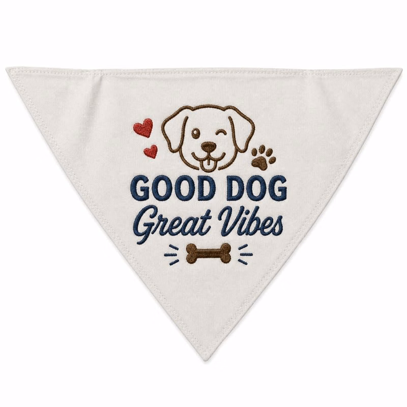 Embroidered Pet Bandanas