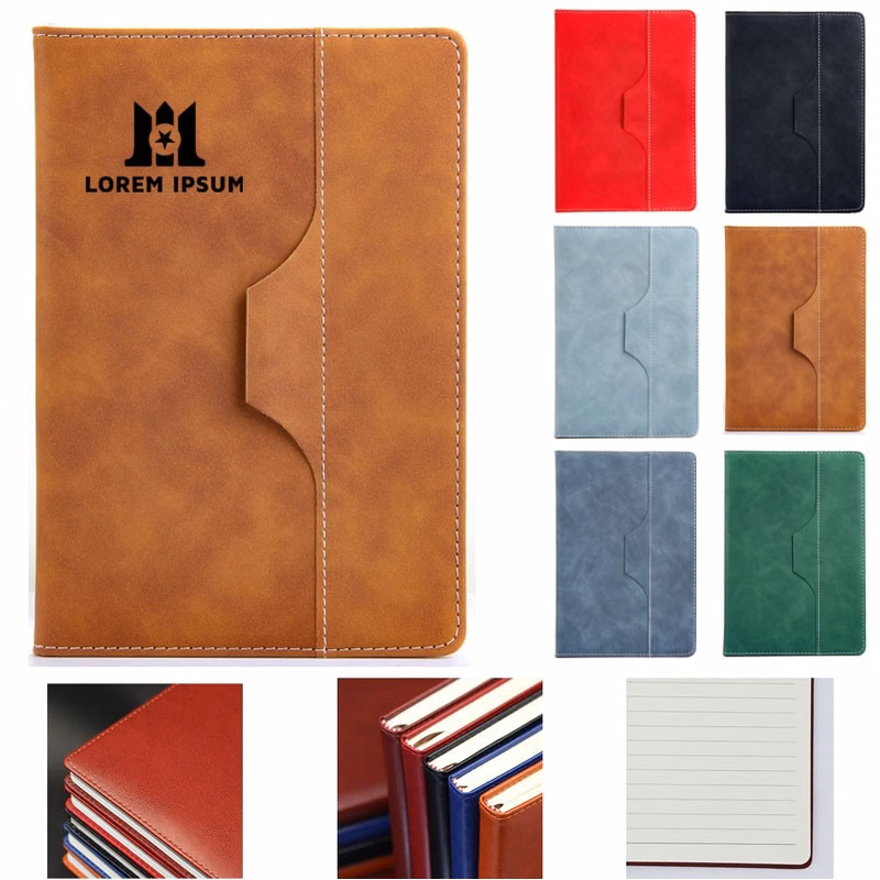 A5 PU Leather Notebook with Pen Holder