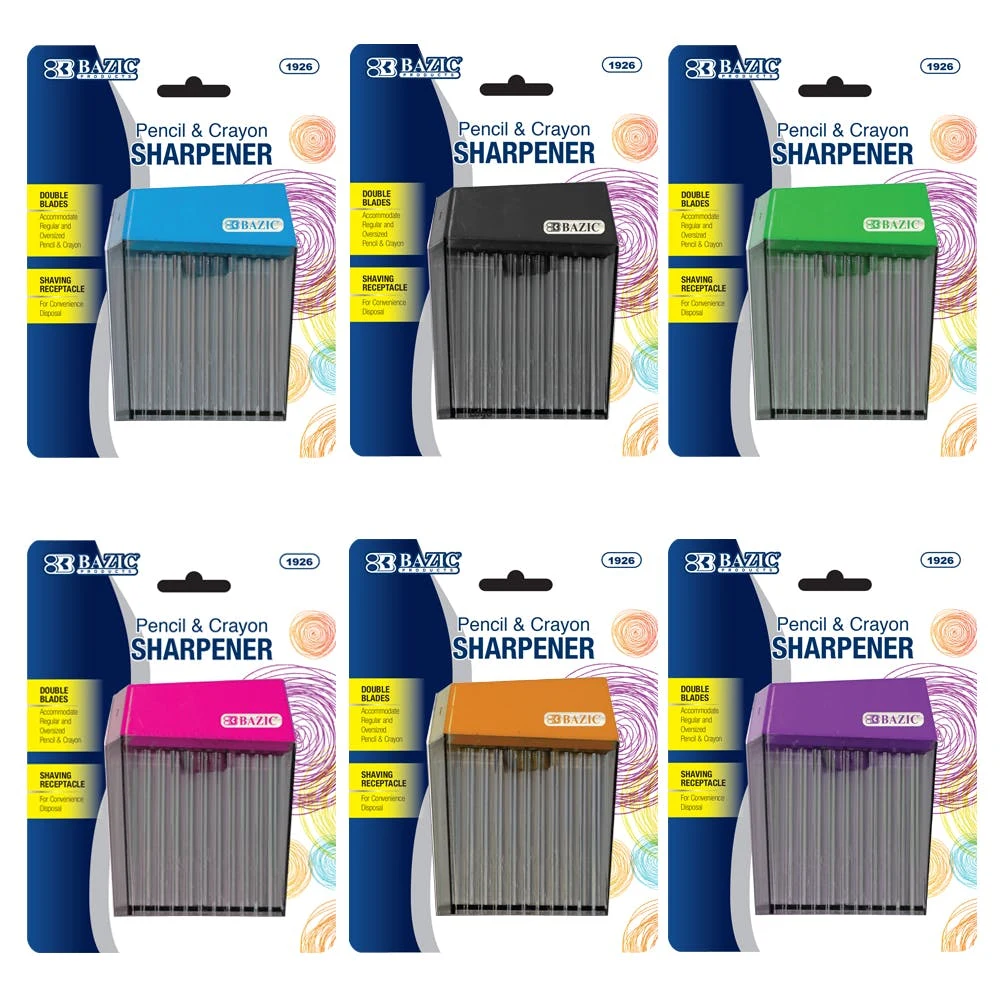 Pencil Sharpener - Dual Blades Shavings Receptacle 1