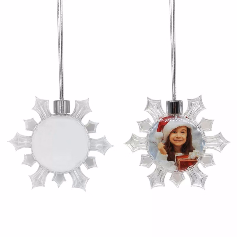 Snowflake Clear PC Christmas Ornament