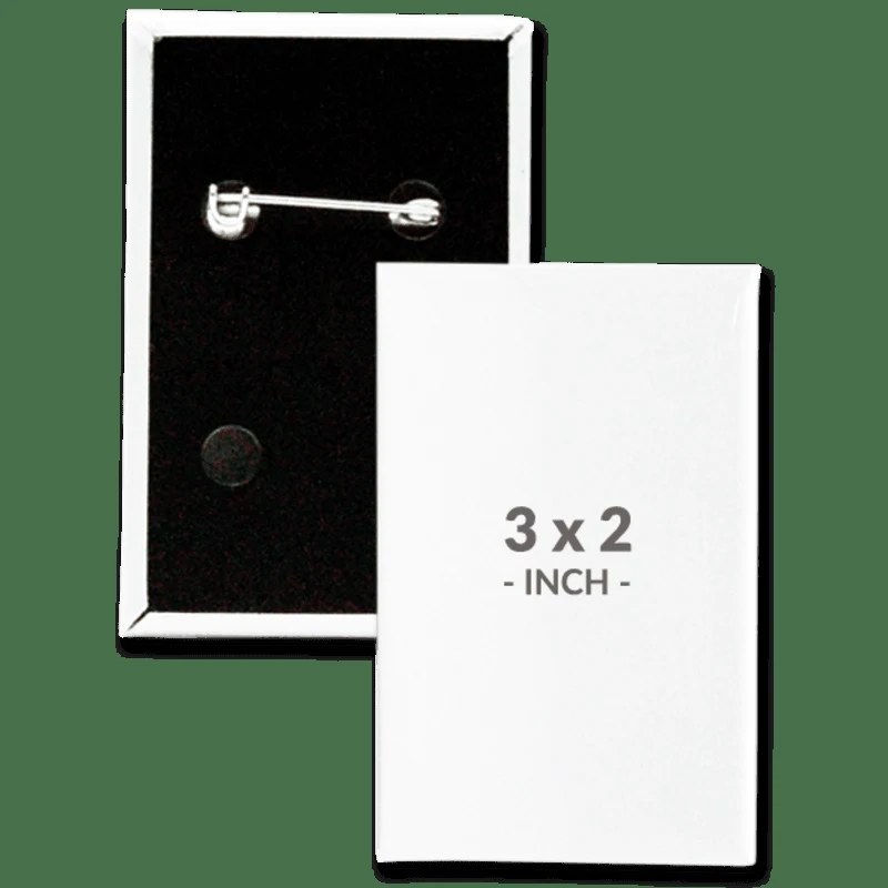 3 X 2 Inch Rectangle Custom Buttons 1