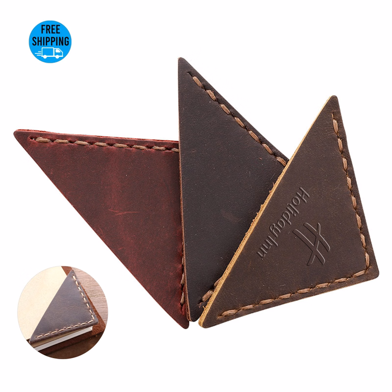 Genuine Leather Triangle Book Marks