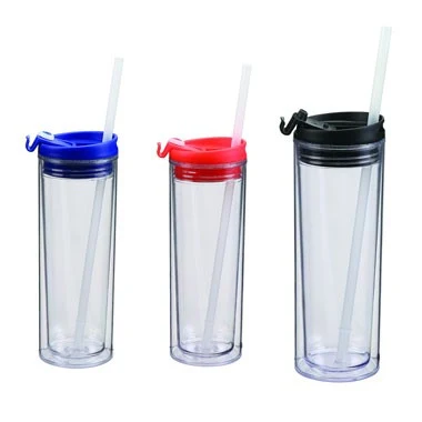 14oz Double Wall Sip Top Tumbler w/Straw (BPA Free) 1