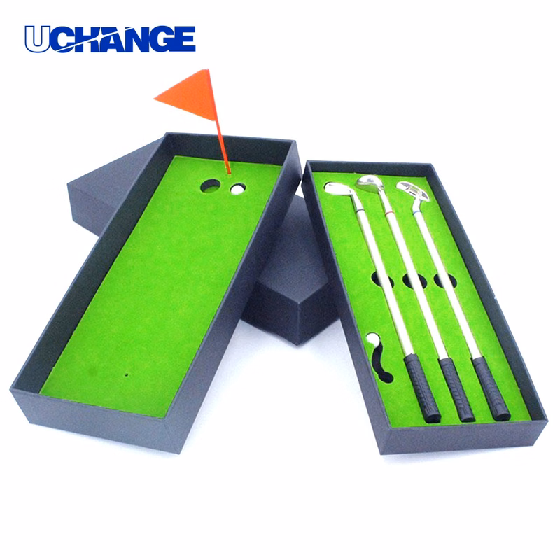Mini Desktop Golf Ball Pen Gift Set