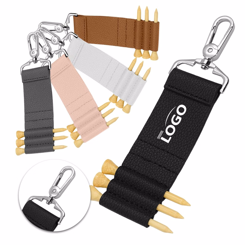 Custom PU Leather Golf Tee Keyring Holder