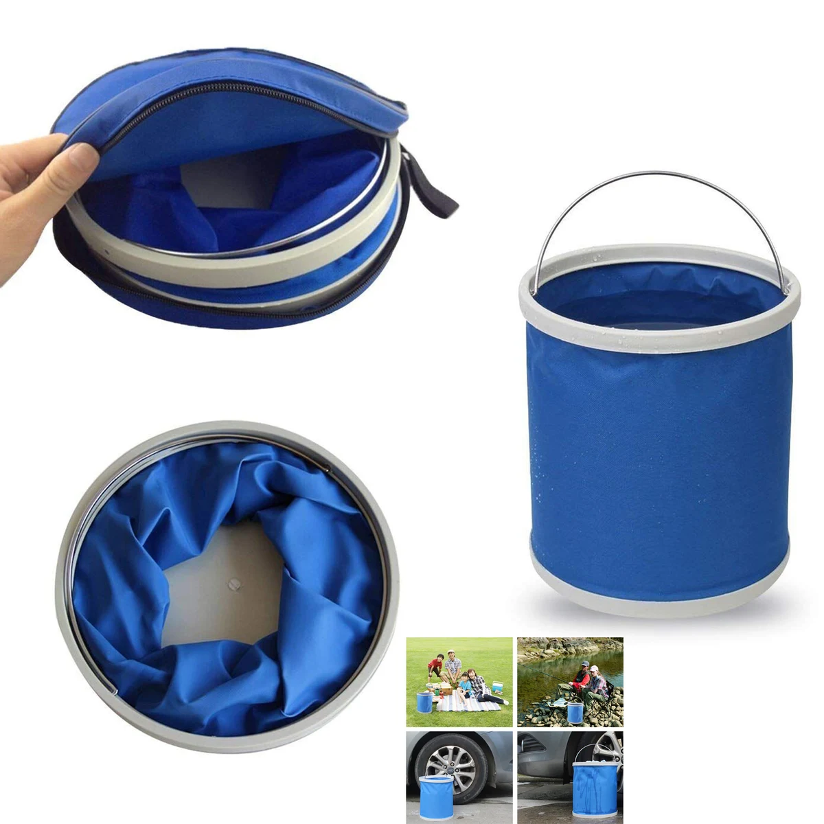 Foldable Pail Bucket Silicone Collapsible Buckets 1