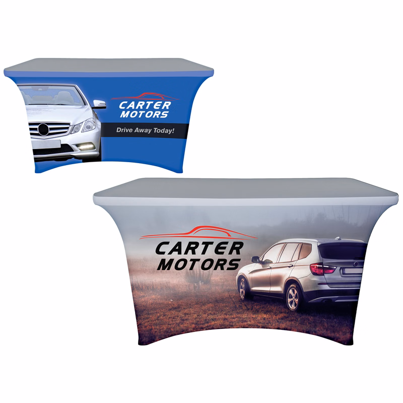 4' Customized Zipper Back Stretch Style Table Cover