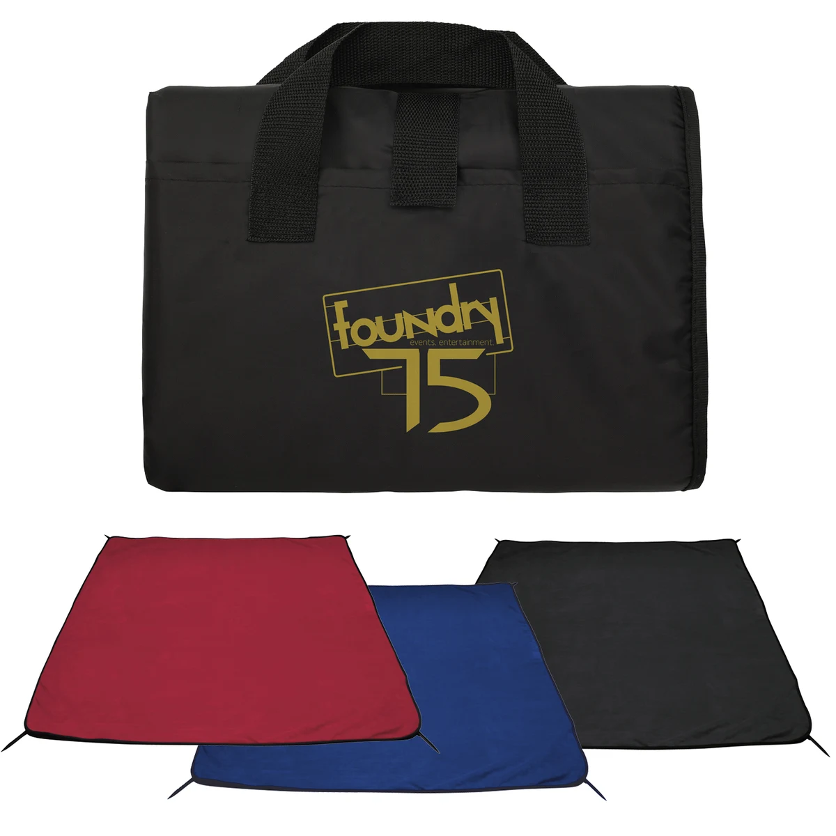 Water-Resistant Recycled Picnic Blanket with Stakes 1