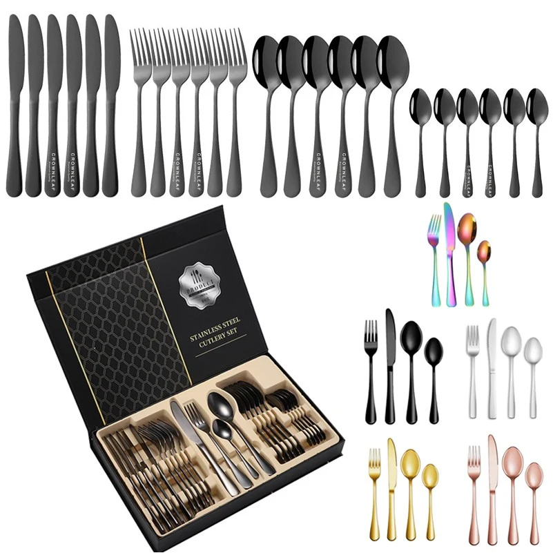 24-Pieces Forged Stainless Steel Flatware Set 1