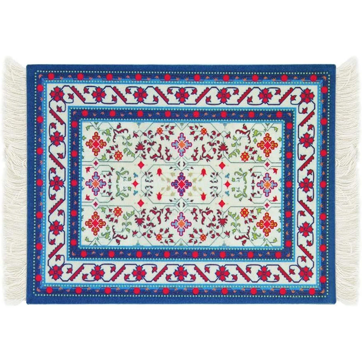 Fringe Edge Rug Mouse Pad Padded Protective Cloth Base 7.1" x 11" x 0.08" 1