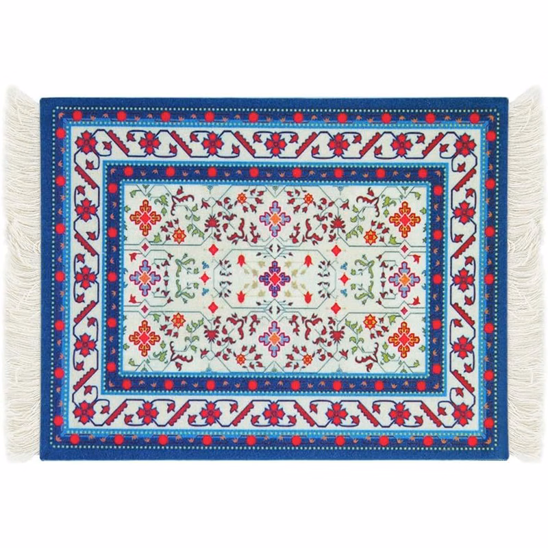 Fringe Edge Rug Mouse Pad Padded Protective Cloth Base 7.1" x 11" x 0.08"