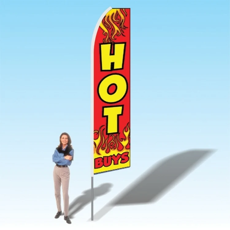 15FT Hot Buys Red Advertising Banner Flag 1
