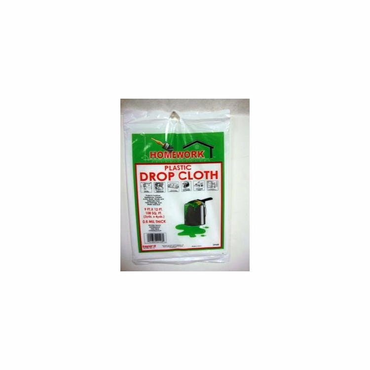 Light Duty Drop Cloths - Plastic 12' x 9'