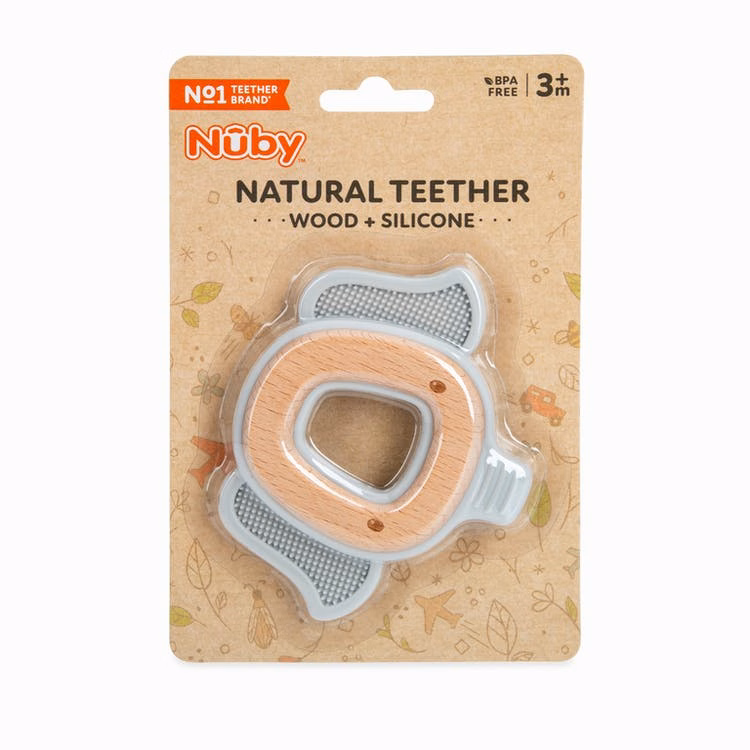 Nuby Natural Teethers - Elephant Wood & Silicone