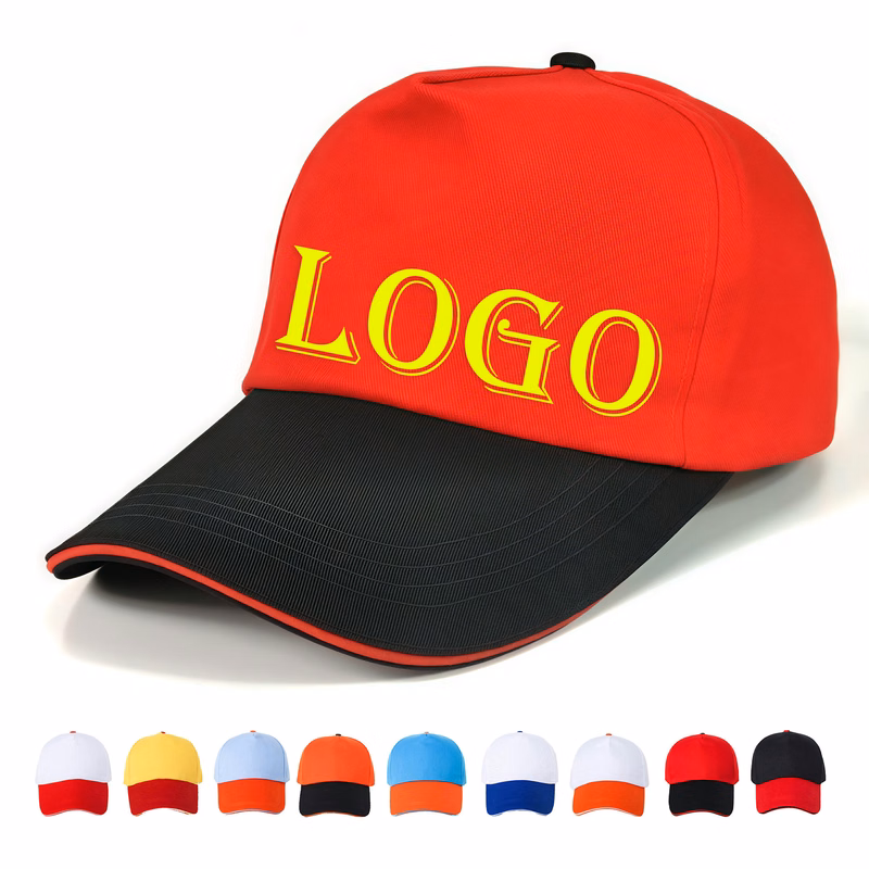 Polyester-cotton blend color-match baseball cap
