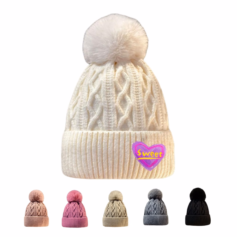 Women Winter Pompom Beanie Hat