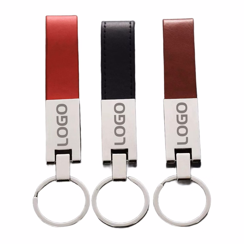Durable Heavy Duty Faux Leather Keyring for Car