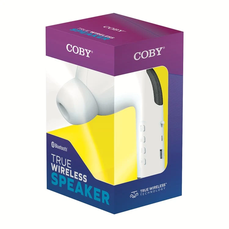 Pro Pod-Style True Bluetooth Wireless Speakers - White 1