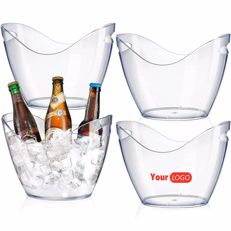 4 liters Clear Beer Bucket MOQ 10 PCS